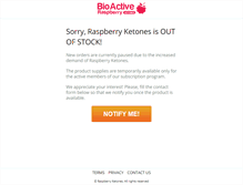 Tablet Screenshot of bioactiveraspberry.com
